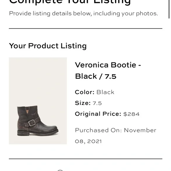 Frye Veronica bootie ankle boot real leather - Picture 5 of 5